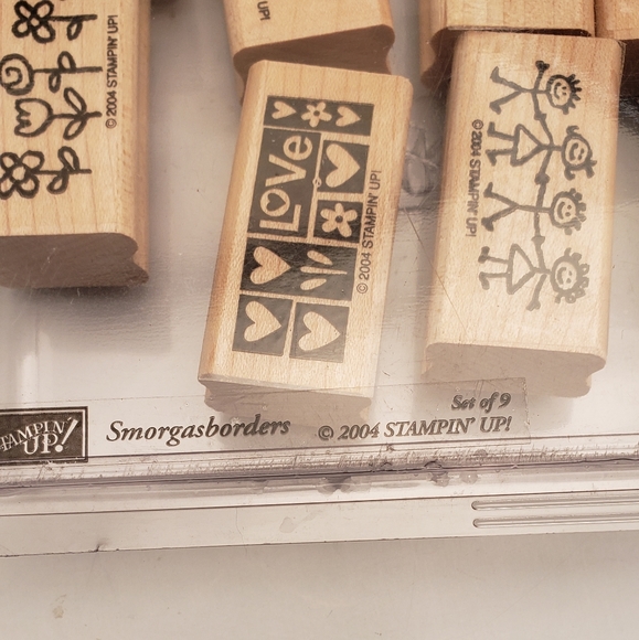 2004 Retired Stampin' Up! Smorgasborders Set of 9 - Picture 3 of 3